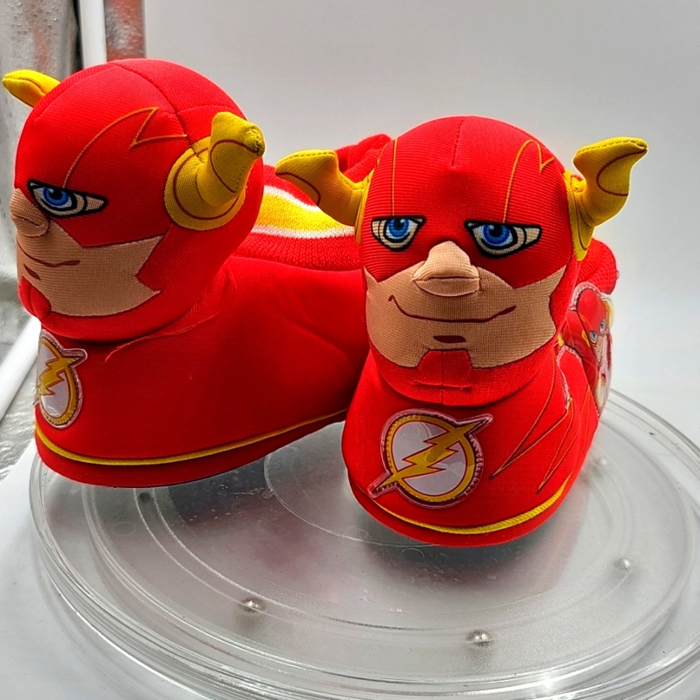 J DC Comics The Flash Light Up Slippers Sz 7 Or 8